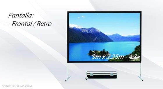 pantalla bastidor 3x2m